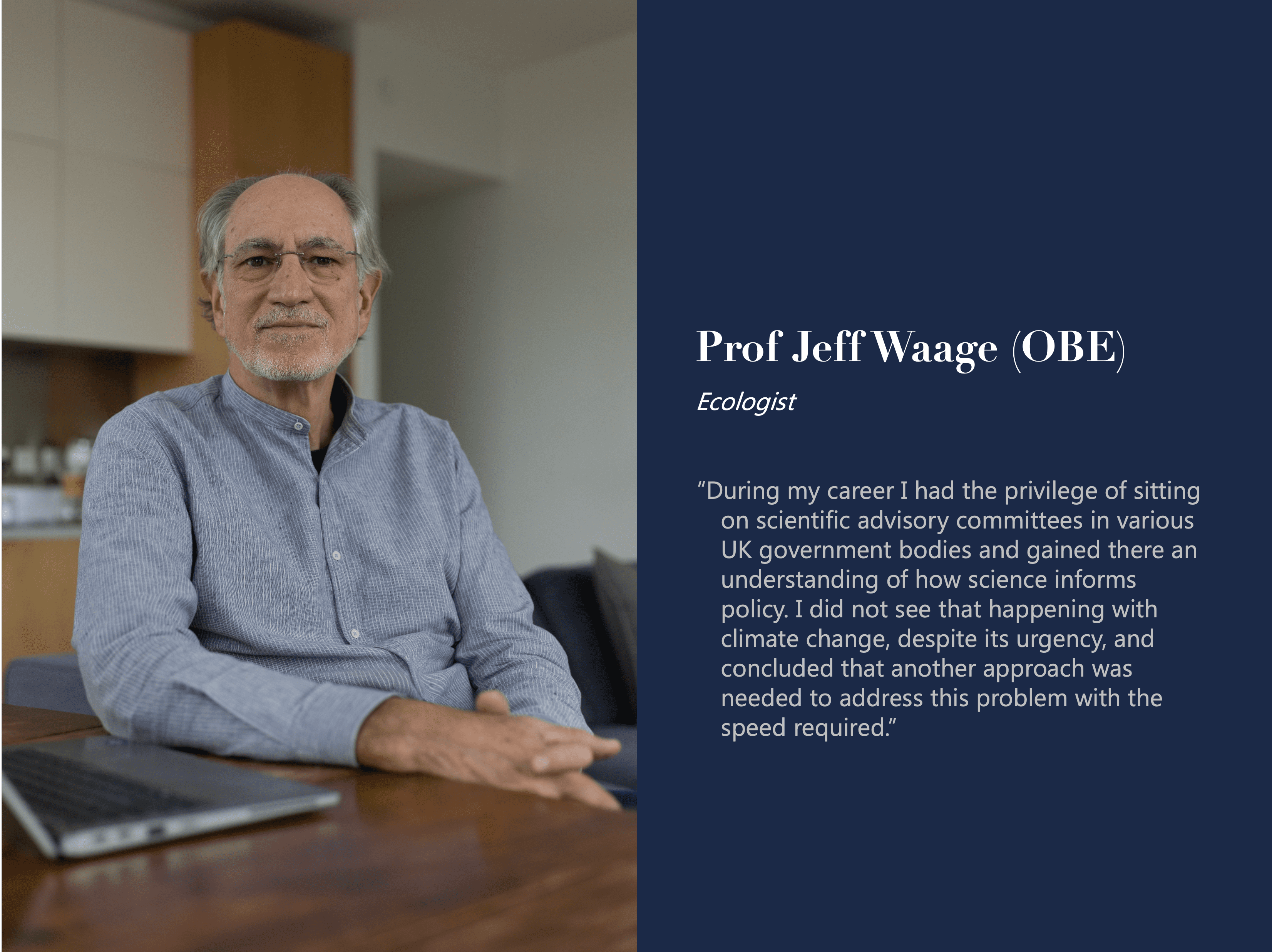 Prof Jeff Waage, OBE